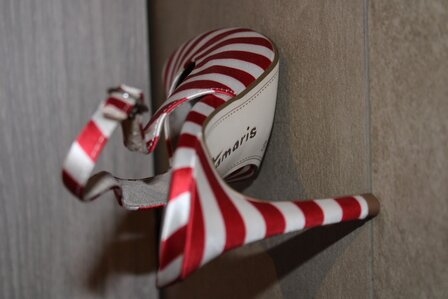 tamaris rood-witte hakken