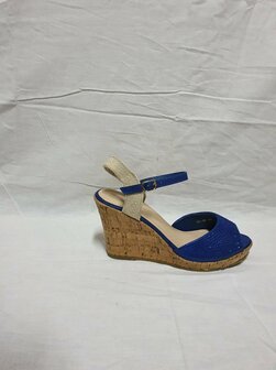 blue sandals with heel