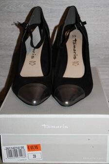 black heels brand Tamaris
