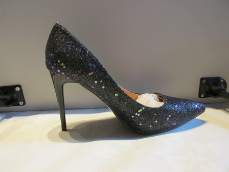 zwarte glitterhakken