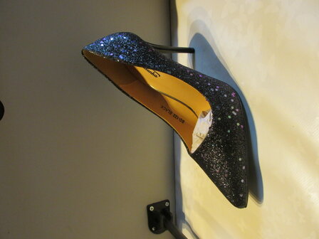 zwarte glitterhakken