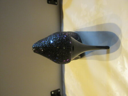 zwarte glitterhakken