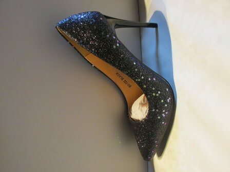zwarte glitterhakken
