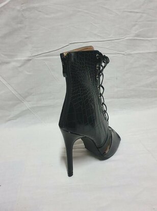 black high open heels