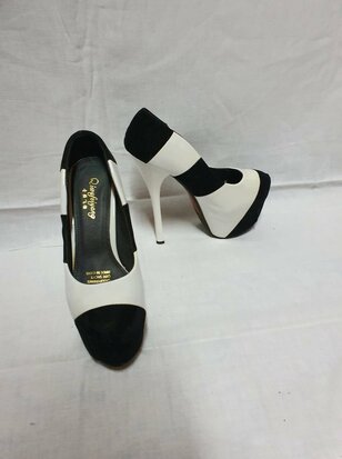 high heels schwarz und weiß