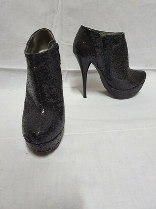 black high heels