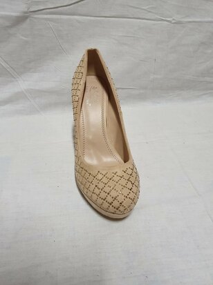 beige high heels