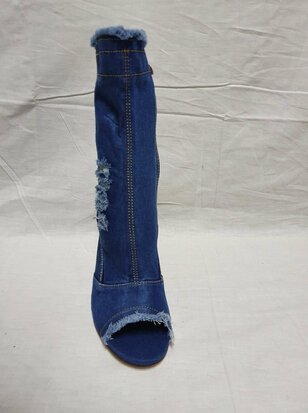 blaue Ankle Boots