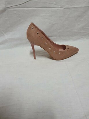 beige high heels