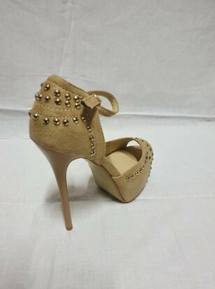 beige high heels