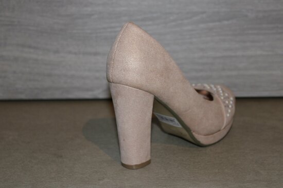 beige high heels