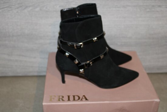 black ankle boots Brand Frida