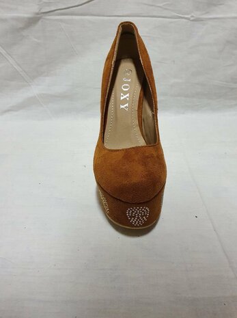 Talons aiguilles Marron avec diamants