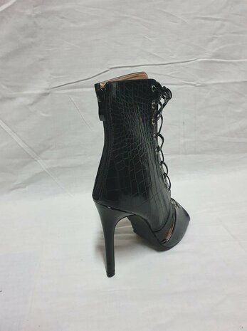 black high open heels