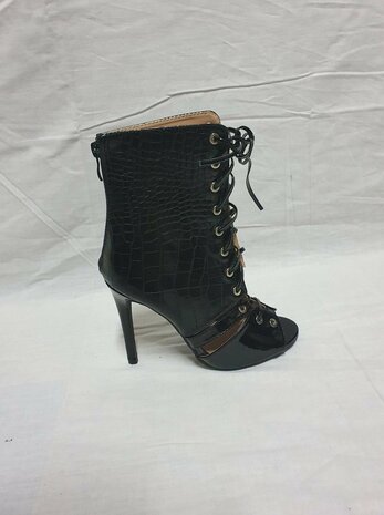 black high open heels