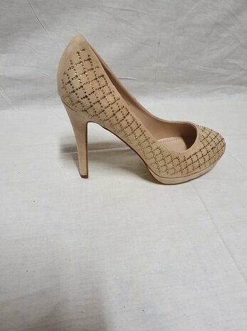 beige high heels
