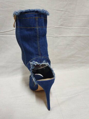 blaue Ankle Boots