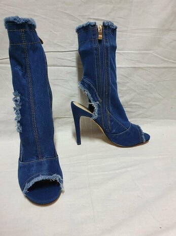 blaue Ankle Boots