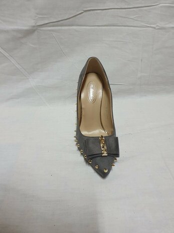 black stiletto heels with studs