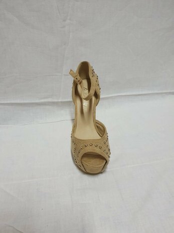 beige high heels