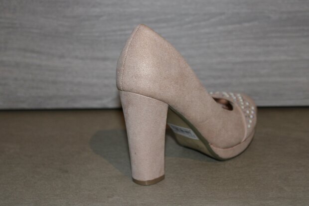 beige high heels