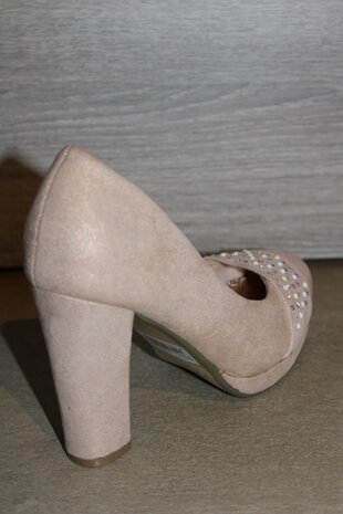 beige high heels