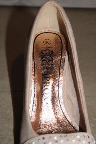 beige high heels
