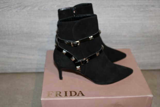 black ankle boots Brand Frida