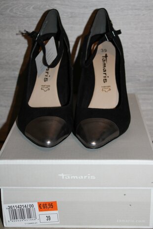 black heels brand Tamaris
